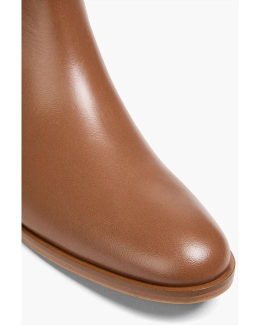 Sergio Rossi Brown Leather Ankle Boots