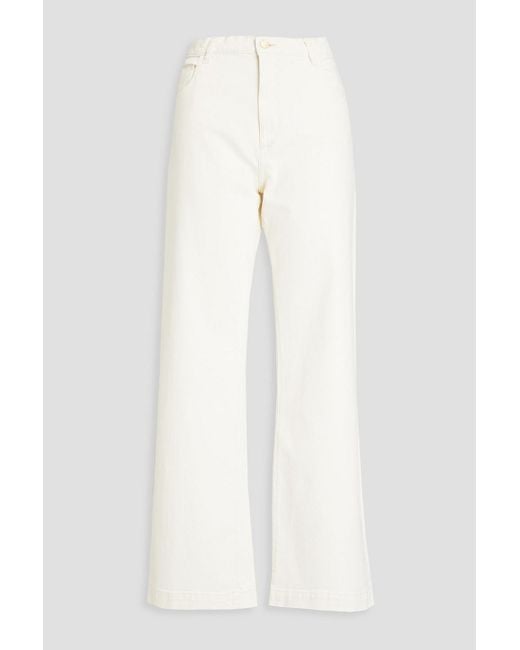 DL1961 White Zoie hoch sitzende jeans mit geradem bein
