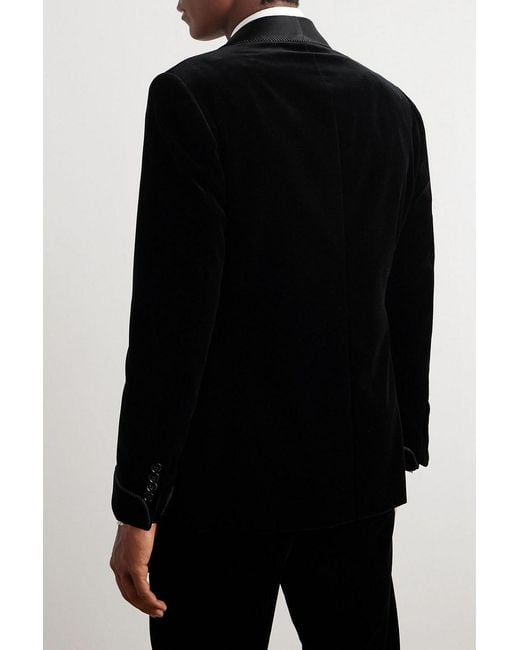 Ralph Lauren Black Silk-trimmed Cotton-velvet Tuxedo Jacket for men