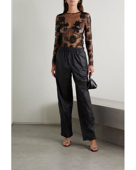 Isabel Marant Black Kimmy Sequin-embellished Mesh Top