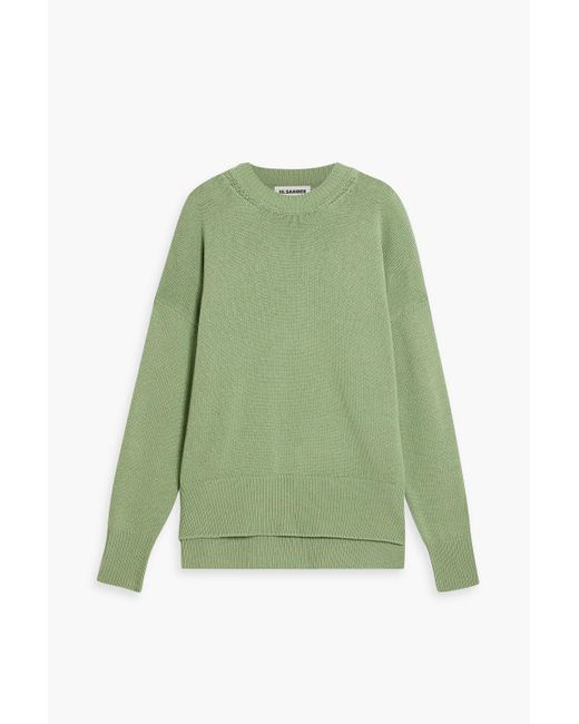 Jil Sander Green Cashmere Sweater