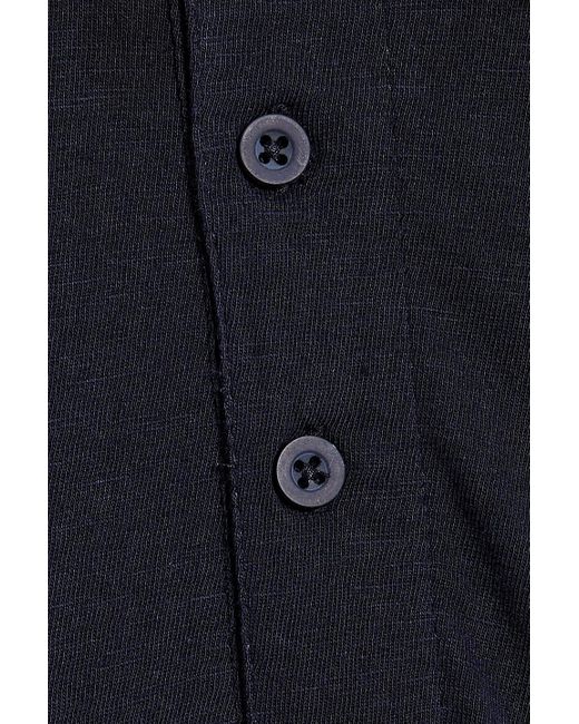 Onia Blue Cotton-jersey Polo Shirt for men