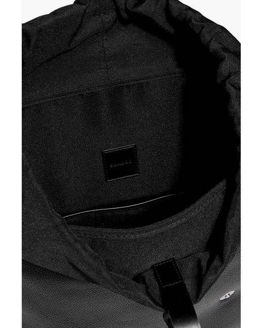 Sandro Black Smooth And Pebbled-Leather Backpack for men