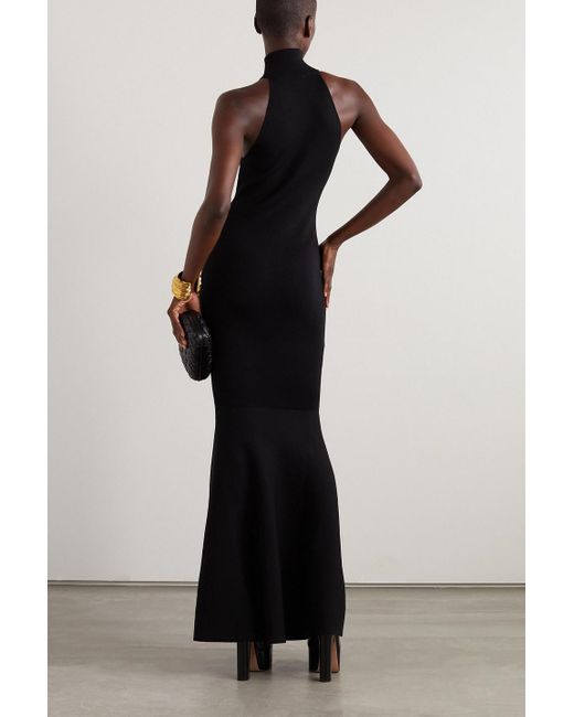 Nina Ricci Black Wool-blend Gown