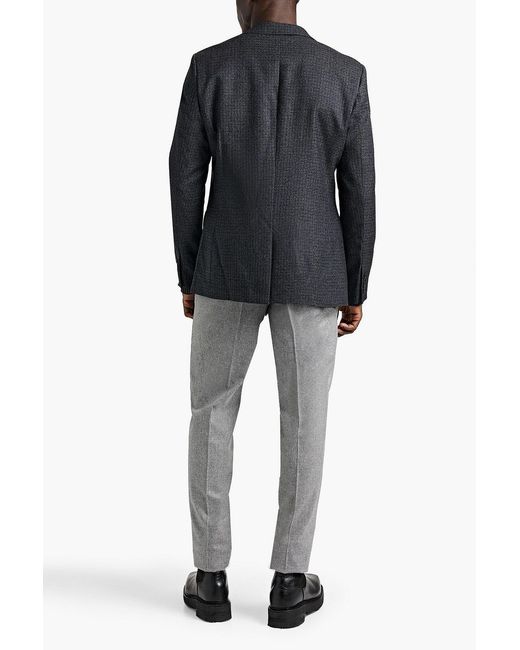 Sandro Black Checked Wool-tweed Blazer for men