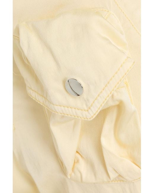 Acne Natural Satin-twill Cargo Pants