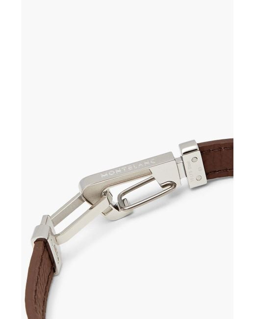 Montblanc Brown Leather Bracelet for men