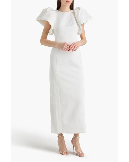 LEO LIN White Lucinda Satin Maxi Dress