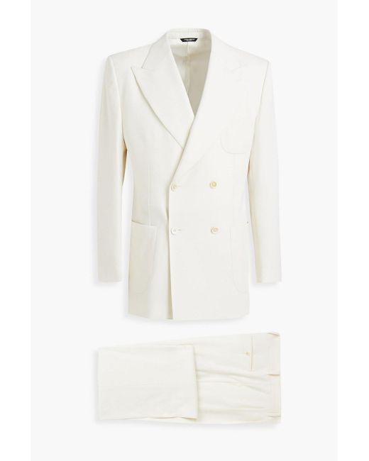 Dolce & Gabbana White Wool-crepe Suit for men