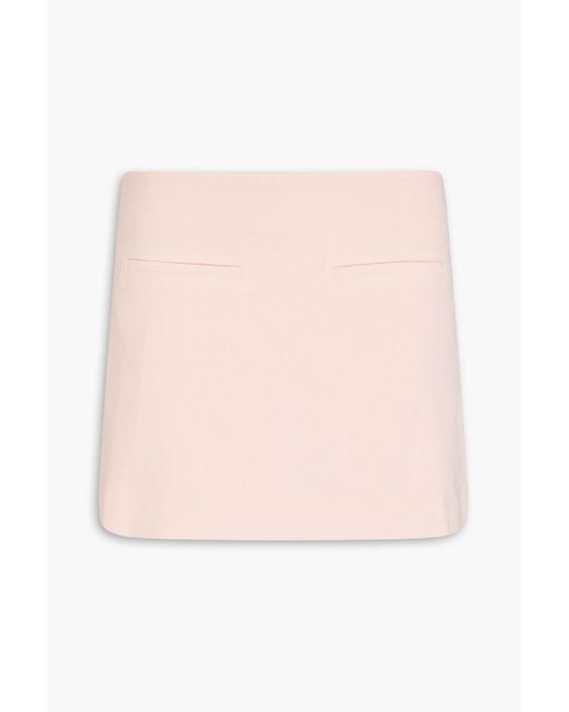 Veronica Beard Pink Alida Skirt-effect Linen-blend Shorts
