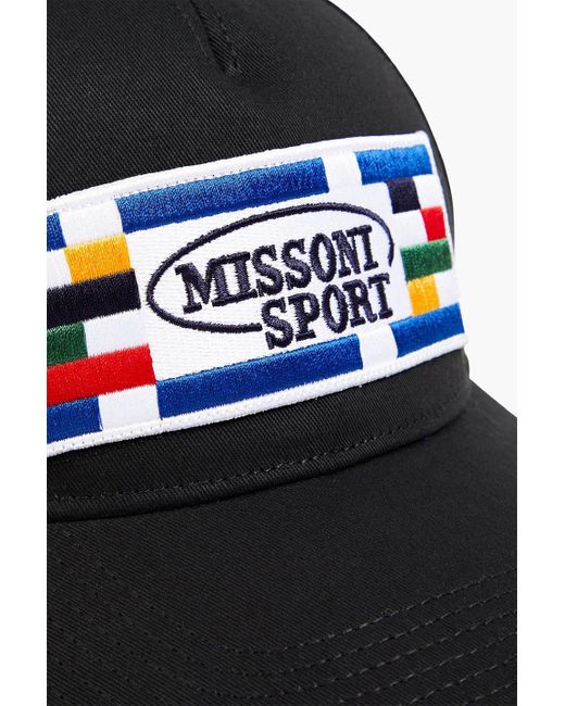 Missoni Blue Appliquéd Cotton-twill Baseball Cap for men
