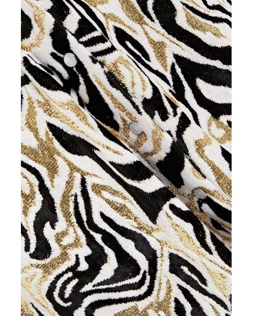 Rabanne White Metallic Chenille-jacquard Maxi Dress