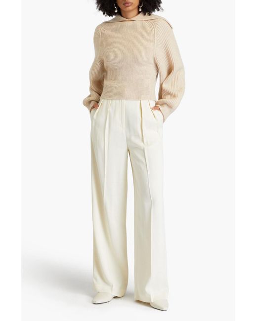 Rohe Natural Ribbed Cashmere And Wool-blend Sweater