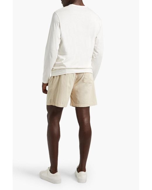 FRAME Natural Cotton-corduroy Drawstring Shorts for men