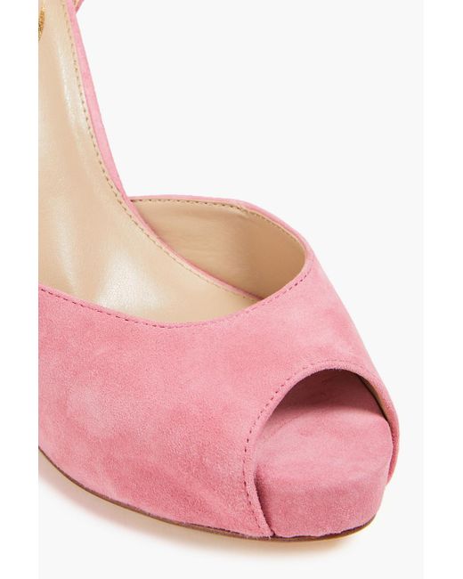Sam Edelman Pink Florencia Suede Platform Sandals