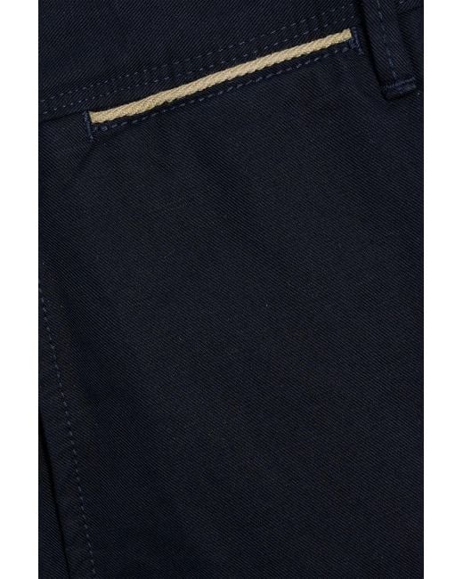 Slowear Blue Incotex Linen And Cotton-Blend Twill Chino Shorts for men
