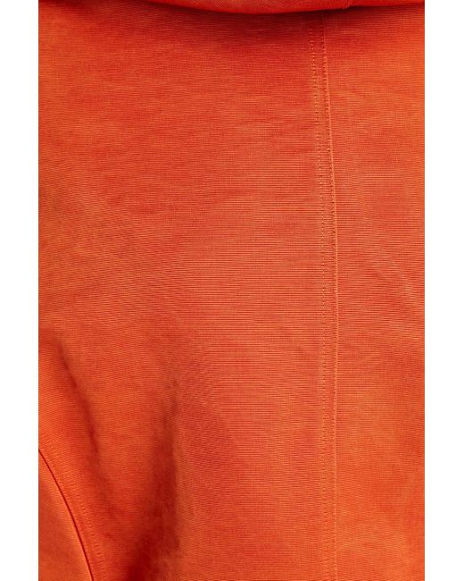 Rick Owens Orange Cotton-blend Ottoman Turtleneck Top