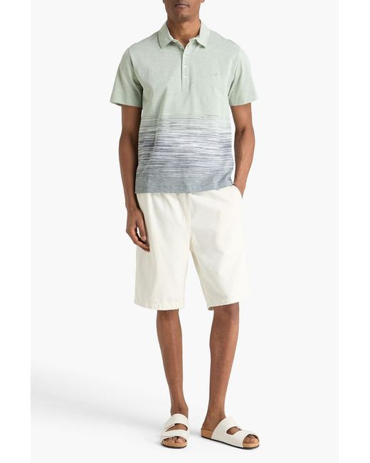 Missoni Gray Cotton And Linen-Blend Polo Shirt for men