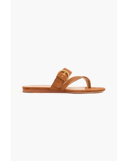 Veronica Beard Brown Salva Suede Sandals