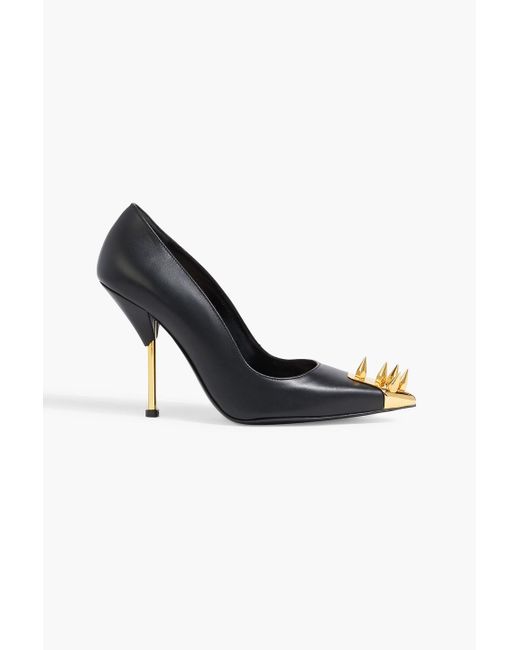 Alexander McQueen Black Punk Stud Leather Pumps