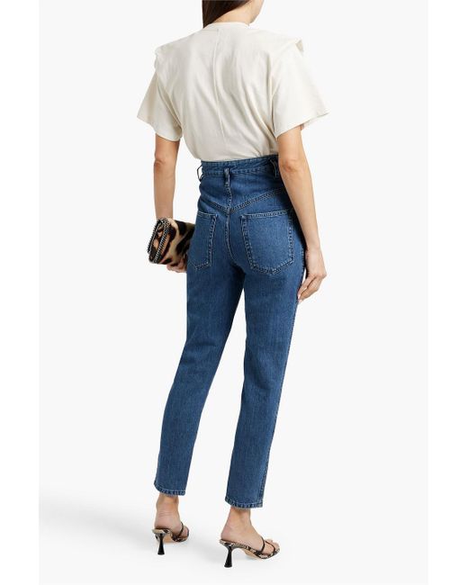 Isabel Marant Blue Padeloisasr High-Rise Tapered Jeans