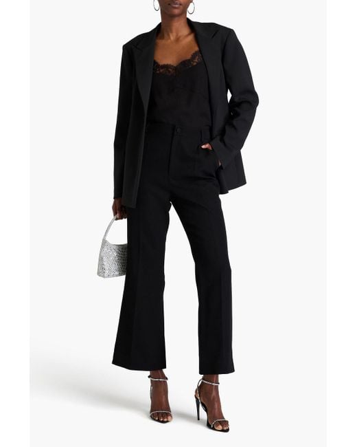 Huishan Zhang Black Wool Flared Pants