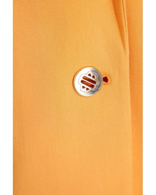 Maje Orange Cropped jacke aus bouclé mit metallic-effekt