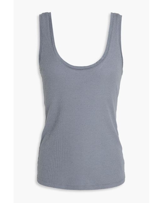 James Perse Gray -blend Ribbed Jersey Tank