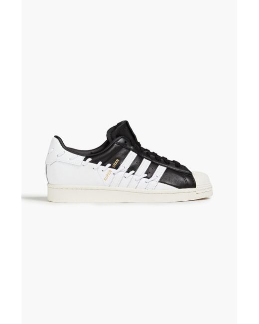 adidas Originals Superstar Lace-up Two-tone Leather Sneakers in Black |  Lyst Australia