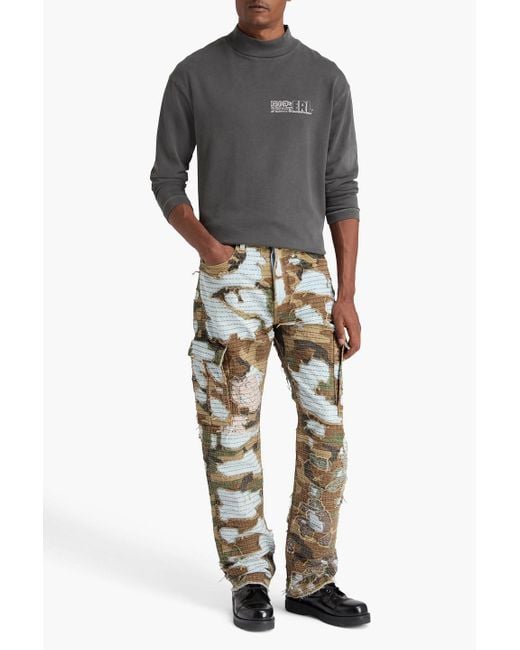 Amiri Blue Patchwork-effect Denim Jeans for men