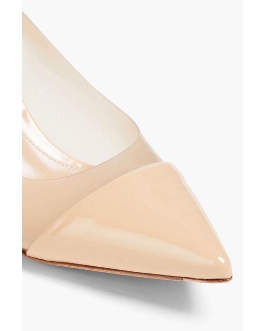 Gianvito Rossi White Plexi 55 Patent-leather And Pvc Pumps