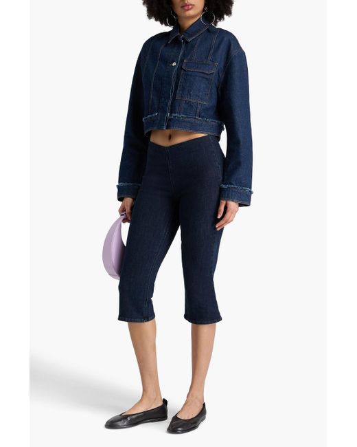 Stine Goya Blue Margaux Frayed Denim Jacket