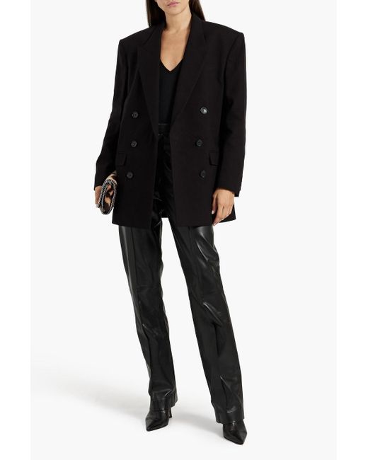 Isabel Marant Black Double-breasted Crepe Blazer