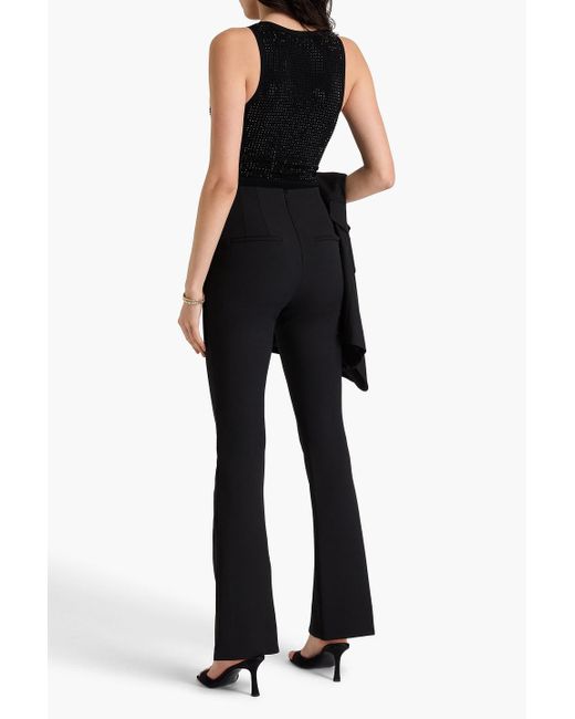 Veronica Beard Black Crepe Flared Pants