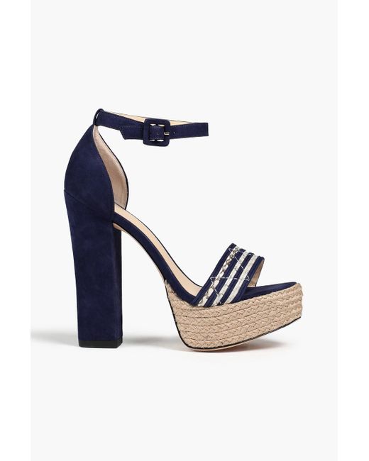 Alexandre Birman Leather-trimmed Suede 