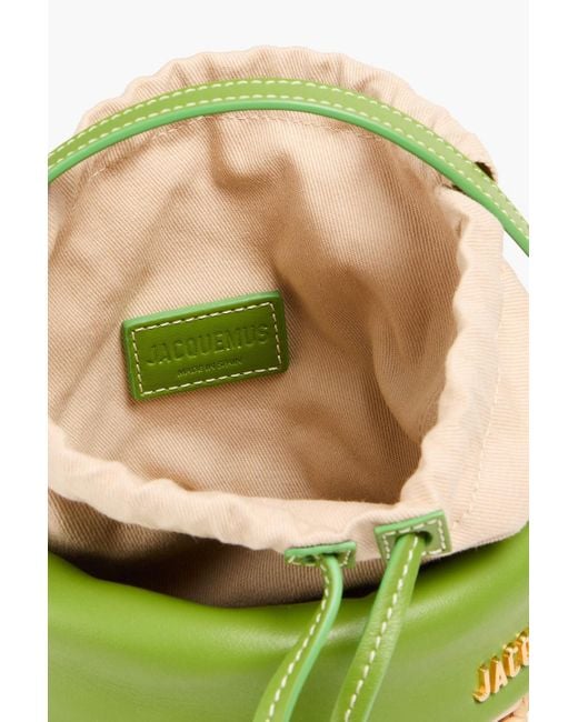 Jacquemus Le Panier Seau Leather-trimmed Wicker Bucket Bag
