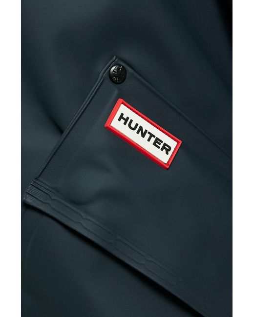 Hunter Blue Shell Hooded Parka for men
