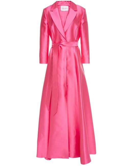 satin wrap gown