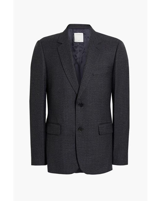 Sandro Black Checked Wool-tweed Blazer for men