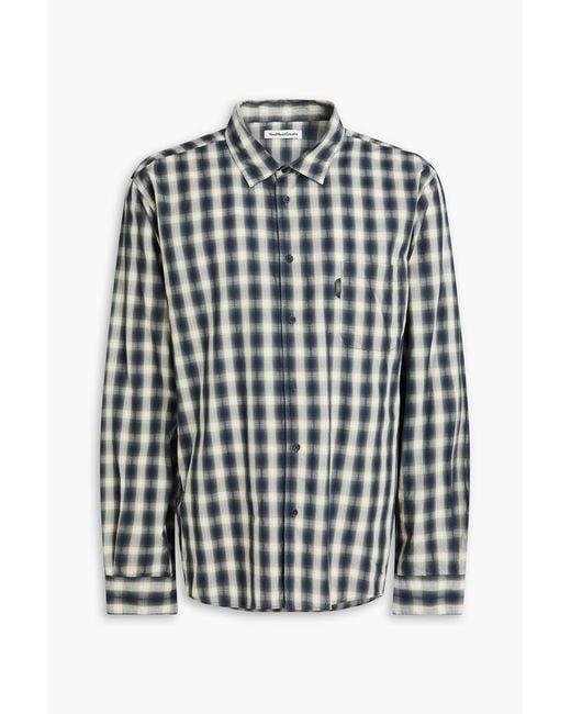 YMC Green Checked Cotton Shirt for men