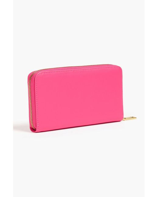 Love Moschino Pink Gold Rush Embellished Faux Leather Wallet