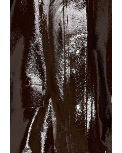 Kassl Brown Coated Wool-Blend Jacket