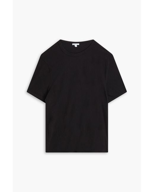 James Perse Black Cotton-Jersey T-Shirt for men