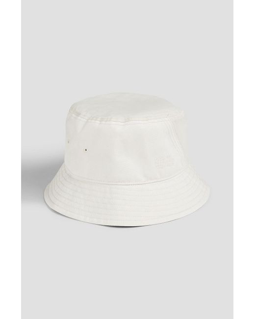 Y-3 Natural Embroidered Shell And Canvas Bucket Hat for men