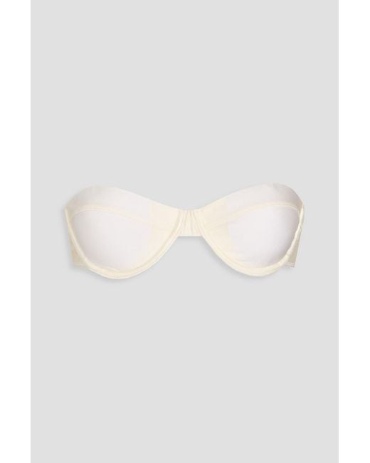 Solid & Striped White The Maisie Underwired Bandeau Bikini Top