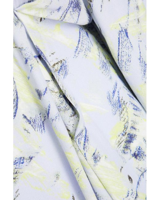 IRO White Minikleid aus webstoff mit print und falten