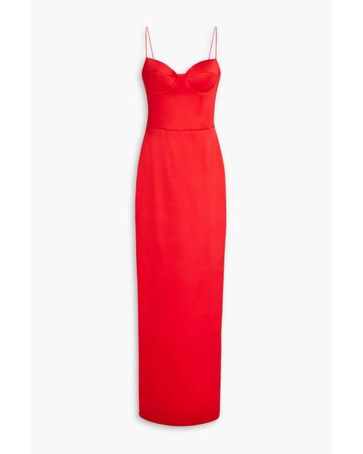Rasario Red Twill Maxi Dress