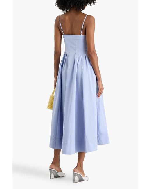 kittiya cotton midi dress Kittiya gingham cotton midi dress in white - Simkhai
