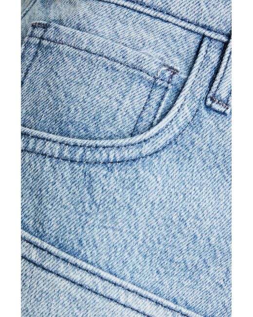 Triarchy Blue Lone Ranger Cropped High-rise Wide-leg Jeans