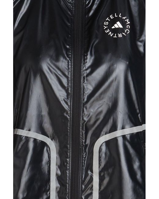 Adidas By Stella McCartney Black Trainingsjacke aus shell mit kapuze